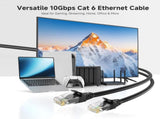 10Gbps 10-Pack Snagless Cat 6 Ethernet Cable - 10ft, Cat 6 Cable, Cat6 Cord, Ethernet Cord, Black V1258-DP02-C-2963