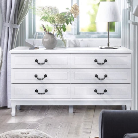 Artiss 6 Chest of Drawers - KUBI White FURNI-P-KUBI-LBOY-WH-AB
