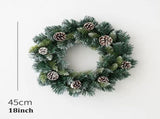 Christmas Garland Decor, Artificial Christmas Wreaths for Front Door, Christmas Window Garland Door V1192-AZ-W-11198