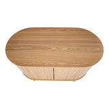 Natural Wood Ribbed Sideboard Cabinet V264-TAB-725C-NTR-NA-1
