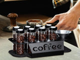 Coffee Bean Storage Containers - 8-pack Glass Jars for Storing Coffee Beans - Transparent Storage V1259-DP01-BO-453