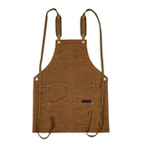 Woodworking Apron for Men Shop Apron Thick Canvas Work Apron with Tool Pockets,Carpentry Electrician V1192-AZ-W-3477