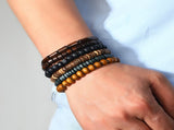Men's Vintage PU Leather Bracelet Set V1142-LP601099526838909