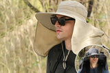Outdoor Wide Brim Sun Hat With 2 Solar Fans Fishing And Beach Hat With Built In Fan -Khaki V1308-DSZKI-62-2