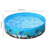 Kiddie 60x10inch, Round No Inflatable Foldable Thick Pvc Water Tub, Ocean Print Portable Play V1192-AZ-W-20137