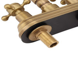 G1/2 Sink Faucet Antique 2 Handle Hot Cold Water Full Copper Basin Mixer Tap for Kitchen Bathroom V1294-YM0901-3112230046012