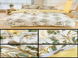 4-Piece Elegant Yellow Bouquet Printed Soft-Touch Brushed Bedding Set for 1.8M Bed 200 x 230 CM V888-ELOSUNG49418