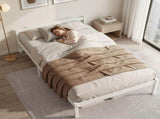 Artiss Bed Frame Double Size Wooden White LEXI WBED-C-001D-137-WH