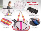 Pickleball Bag Tote Crossbody Shoulder Bag with Adjustable Strap Multi-Compartment Sports Racket Bag V1308-DSZKI-1801-2