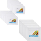 Painting Canvas Panel Boards - 5x7 Inch 24 Pack with 6 x6 Inch Canvas Panel Super Value 12 Pack V1258-DP02-C-1016