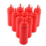 340ml 10pcs / Set Plastic Condiment Dispenser for Sauce Oil Cream Vineger V1294-YM0727-JY13524-03
