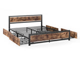 Levede Industrial Bed Frame Double Mattress BFDR1048-D
