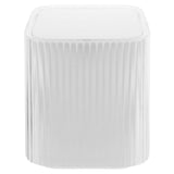 Space Saving White Desktop Garbage Bin with Push Top Lid for Home and Work V1366-AZ2-W-22145