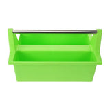 Green Plastic Cleaning Supplies Basket with Handle and Two Compartments for Easy Organization V1369-AZ3-W-20625