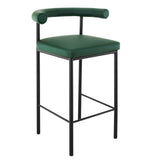 Sarantino Cedric Kitchen Bar Stool - Green BAR-STL-MRI-1045-GN