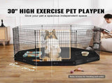 Dog Playpen, 8 Pcs 30"H x 24"W Panels Foldable Metal Pet Exercise, Dog Fence Indoor and Outdoor V952-XSYDCWWLXTSD48O5RV0
