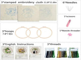Cat Embroidery Kits for Beginners, Embroidery Kits for Adults, Easy Embroidery Kit V1192-AZ-W-25902