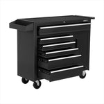 Giantz 6 Drawer Tool Box Chest Cabinet Toolbox Storage Garage Organiser Wheels TB-6DR-ROLL-CT-BK