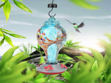Colorful Painting Glass Bird Feeder Garden Courtyard Outdoor Hummingbirds Water Feeding ToolT2 V1294-YM0901-3111200116712