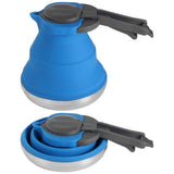 1.5L Collapsible Silicone Kettle, Portable Camping Kettle, Folding Travel Tea Kettle for Gas, V1369-AZ3-W-08729