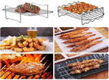 Air Fryer Rack for Air Fryer, Air Fryers Accessories Include 1 Steam Grill Rack, 1 Skewer Rack, 1 V1370-AZ4-00777