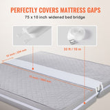 VEVOR Bed Bridge King Bed Converter Kit Metal Buckle and Storage Bag 75"L x 10"W V952-CQL75W10INCH8JTJSV0