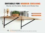 12 Pack Heavy Duty Floating Shelf Brackets 46 x 30.5cm Matte Black Steel Triangle Shelf Brackets 3mm V767-VVR-SJZJGBZJYGHWULB3QV0