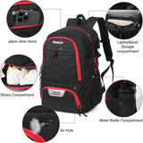 Basketball Backpack with Sneaker Compartment, Football Sports Training Bag with Red Zipper V1308-DSZKI-318