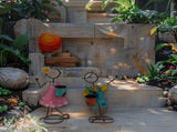 Set 2 Asst Colourful Playing Kids Planters 63cm V637-71674KID
