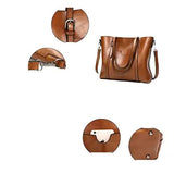 Brown Fashionable Soft Leather Women's Handbag, Large Capacity Shoulder & Crossbody Tote, Casual V888-ELOSUNG13061