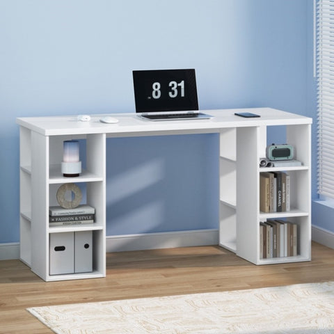 Artiss Computer Desk Bookshelf White 150CM DESK-SHEF-150-WH-AB