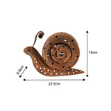 Rust Snail Candle Holder 22cm V637-27606SNL