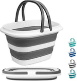 16 L Collapsible Mop Bucket, Foldable Plastic Cleaning Tub with Handle for Laundry, Car Washing, V1189-LC-AMZ-00074