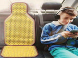 2 in 1 Wooden Car Seat Set, Cooling Backrest Cushion, Breathable Seat Pad, Summer Cool Beige Cushion V1369-AZ3-W-10209