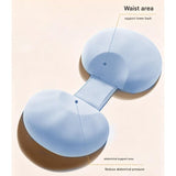 Blue Memory Foam Pregnancy Pillow for Side Sleeping, Adjustable Maternity Belly and Back V888-ELOSUNG54139
