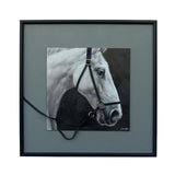 Horse w 3D Bridle Framed Canvas Wall Art 60cm V637-95206HRS