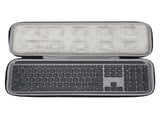 Black Hard Protective Keyboard Case with Shockproof Plastic Cover and Zipper for Keyboard Storage V1366-AZ2-W-17398