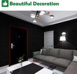 12 Acoustic Panels, 30x30x3cm - Self-Adhesive High Density Absorbing Wall Tiles for Effective V1188-MS-325-0043