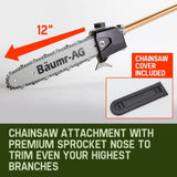 Baumr-AG 65CC Pole Chainsaw Saw Petrol Chain Tree Pruner Extendable Cutter V219-PLTL11BMRA1C2