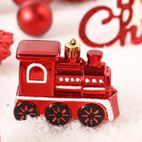 65-Piece Christmas Tree Ornament Set with Painted Balls, Train, Pinecone, Star and Merry Christmas V1341-ZY-H3QLKW2R-SILVER