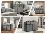 Artiss Chest of 9 Drawers Storage Dresser Tallboy Dark Grey DIY-CDR-9D-DA-GY