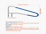 Pool Rail, 137.1 x 81.3 cm Pool Handrail, 100kg Load Capacity Heavy Duty 304 Stainless Steel V952-BXGYCFSYM543YO17Y001V0