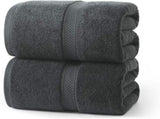 Cotton Bath Sheets Set of 2-70" x 35" Extra Large Soft Bath Towel for Adults, Absorbent & V1258-DP02-F-494