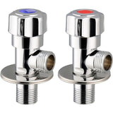 Zinc Alloy Triangle Valve, 2-Pack All-Copper Explosion-Proof Angle Valve, Extra-Thick Construction V1366-AZ2-W-15176
