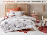 Happy Kids Woodland White 2 Piece Comforter Set Single V442-HIN-COMFORTER-WOODLAND-WHITE-SB