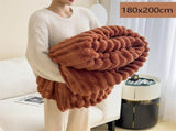 Warm Bunny Plush Single Large Blanket Thick Flannel Sofa Nap Throw Gift Caramel 180200cm V1221-XM-LB5566-ZS195