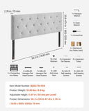 VEVOR Headboard, Full Headboard with Adjustable Height, Comfortable Diamond Tufted for Full V952-BDDCTBFULLW5EX1OJ002V0