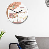 Nordic Wall Clock Retro Animal Wall Clock Modern Fashion Metal Round Clock V1294-YM0901-JY26975-04