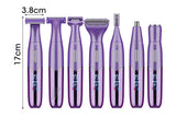 6-in-1 Women Electric Shaver Replaceable Heads for Whole Body Private Epilator Shaving Razor V1263-JX-6631-1