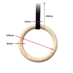 32mm Wooden Gymnastic Rings Olympic Gym Rings Strength Training V63-822591